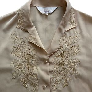 Vintage Embroidered Button Up Shirt
